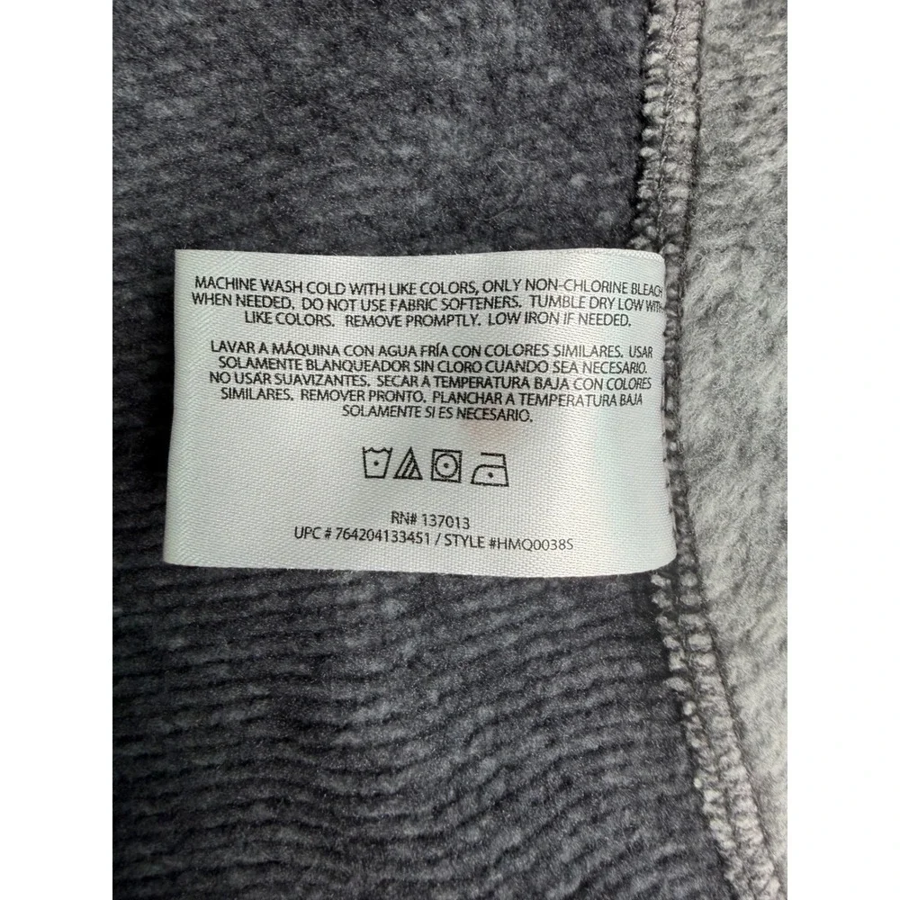 Woolrich Mens 1/4 Zip Sweater Fleece Pullover Gray Heather HMQ0038S L